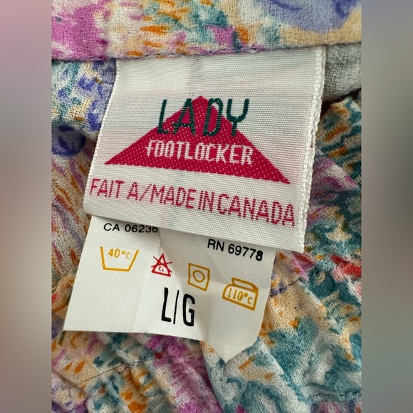 Vintage Women’s Lady Foot Locker Deadstock Floral Button Cotton Slit Ankle Skirt - Picture 7 of 7